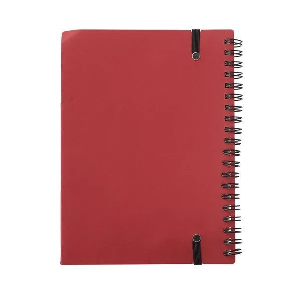 Elastic Closure Recycled Spiral Notebook - Elastic Closure Recycled Spiral Notebook - Image 1 of 6