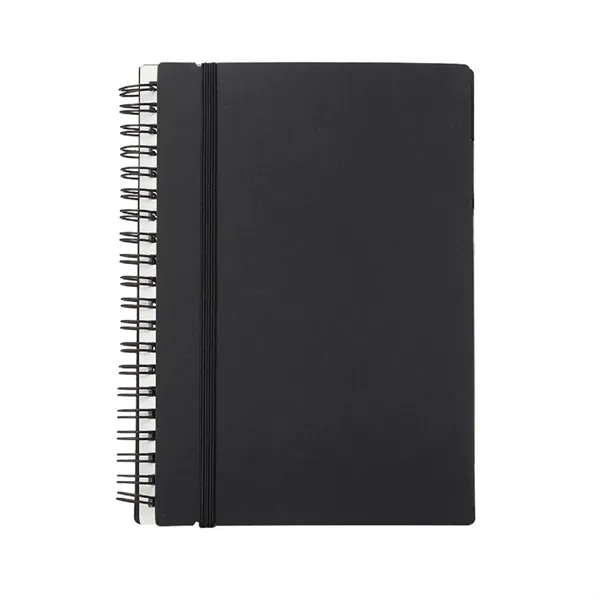 Elastic Closure Recycled Spiral Notebook - Elastic Closure Recycled Spiral Notebook - Image 0 of 6