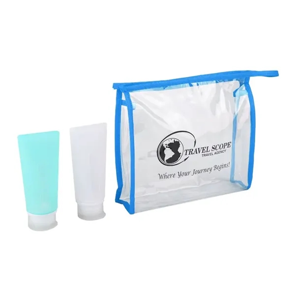 3 oz Silicone Bottles Travel Set with Clear Case - 3 oz Silicone Bottles Travel Set with Clear Case - Image 2 of 4