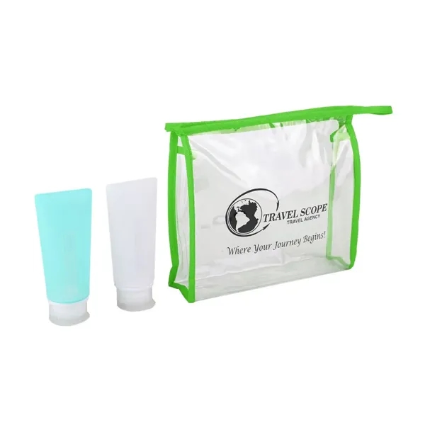 3 oz Silicone Bottles Travel Set with Clear Case - 3 oz Silicone Bottles Travel Set with Clear Case - Image 3 of 4