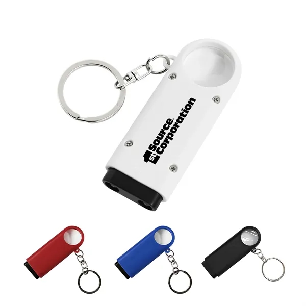 LED Flashlight Keyring with Magnifier - LED Flashlight Keyring with Magnifier - Image 0 of 6