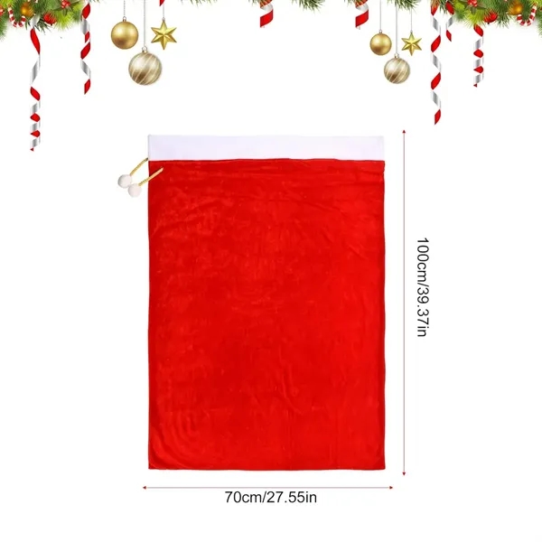 Santa Claus Large Gingham Gift Bag - Santa Claus Large Gingham Gift Bag - Image 1 of 4