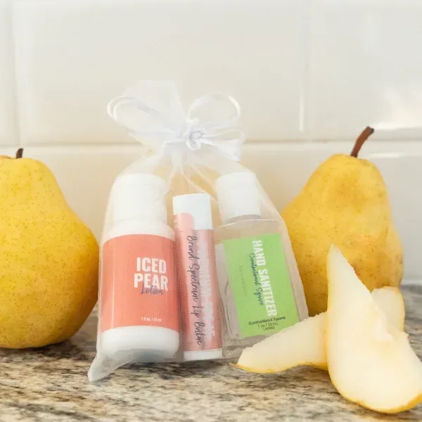 Iced Pear Gift Set: Lip Balm, Lotion, Scented Hand Sanitizer - Iced Pear Gift Set: Lip Balm, Lotion, Scented Hand Sanitizer - Image 10 of 13