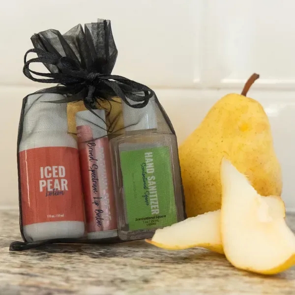 Iced Pear Gift Set: Lip Balm, Lotion, Scented Hand Sanitizer - Iced Pear Gift Set: Lip Balm, Lotion, Scented Hand Sanitizer - Image 11 of 13