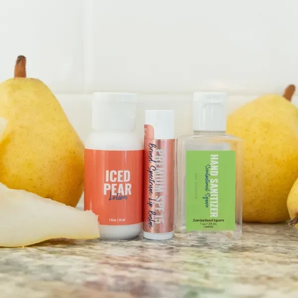 Iced Pear Gift Set: Lip Balm, Lotion, Scented Hand Sanitizer - Iced Pear Gift Set: Lip Balm, Lotion, Scented Hand Sanitizer - Image 13 of 13