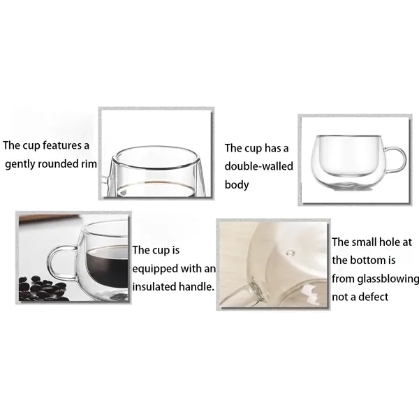 5OZ Double-Walled Glass Insulated Mug - 5OZ Double-Walled Glass Insulated Mug - Image 0 of 1