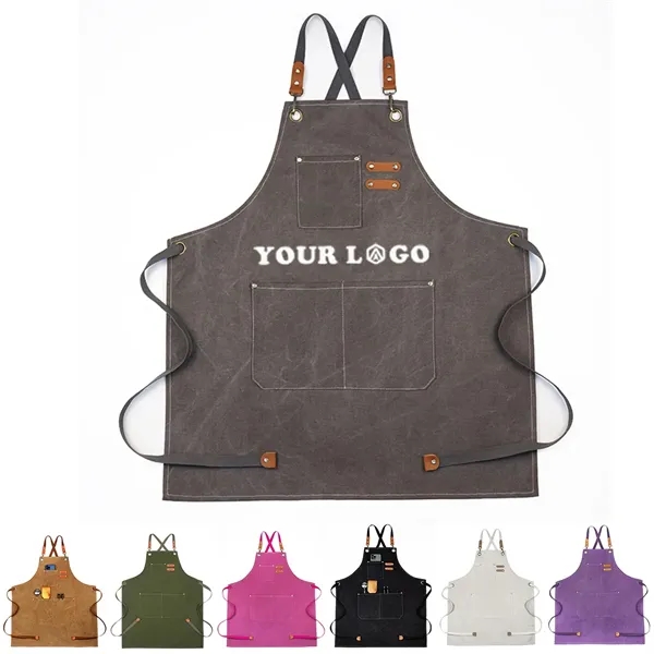 Durable Canvas Apron With Deep Pockets - Durable Canvas Apron With Deep Pockets - Image 0 of 1