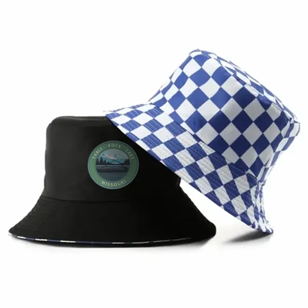 Checkered Cotton Bucket Hat - Checkered Cotton Bucket Hat - Image 1 of 2