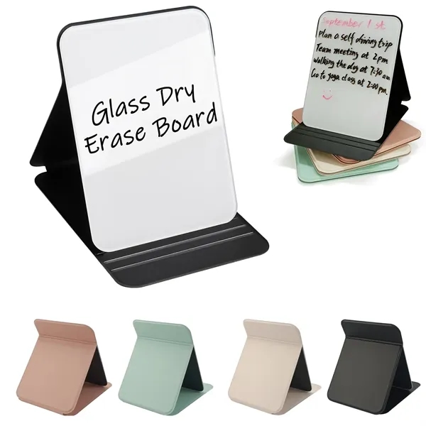 Glass Desktop Whiteboard With Reversable Stand - Glass Desktop Whiteboard With Reversable Stand - Image 0 of 2