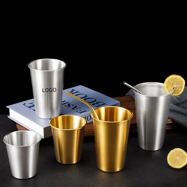 12oz 16oz Stainless Steel Cups Pint Tumbler - 12oz 16oz Stainless Steel Cups Pint Tumbler - Image 0 of 3