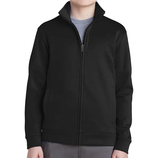 Sport-Tek® Youth Sport-Wick® Fleece Full-Zip Jacket - Sport-Tek® Youth Sport-Wick® Fleece Full-Zip Jacket - Image 1 of 6