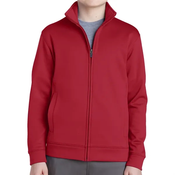 Sport-Tek® Youth Sport-Wick® Fleece Full-Zip Jacket - Sport-Tek® Youth Sport-Wick® Fleece Full-Zip Jacket - Image 3 of 6
