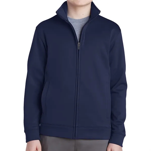 Sport-Tek® Youth Sport-Wick® Fleece Full-Zip Jacket - Sport-Tek® Youth Sport-Wick® Fleece Full-Zip Jacket - Image 4 of 6