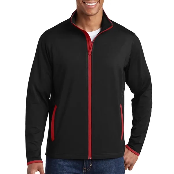 Sport-Tek® Sport-Wick® Stretch Contrast Full-Zip Jacket - Sport-Tek® Sport-Wick® Stretch Contrast Full-Zip Jacket - Image 2 of 6