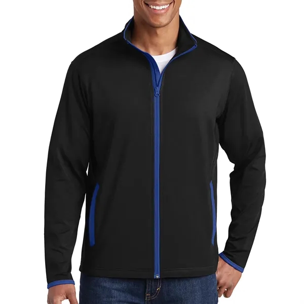 Sport-Tek® Sport-Wick® Stretch Contrast Full-Zip Jacket - Sport-Tek® Sport-Wick® Stretch Contrast Full-Zip Jacket - Image 3 of 6