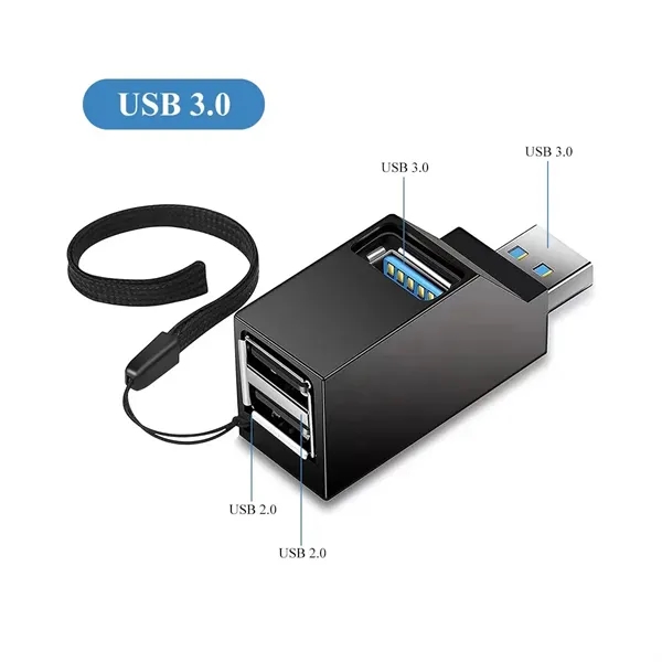 3 Port USB Hub Splitter for Laptop - 3 Port USB Hub Splitter for Laptop - Image 1 of 3