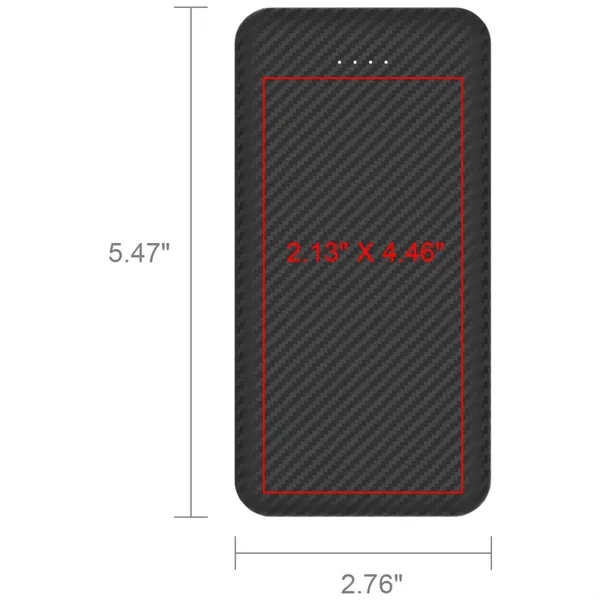 The Hegewisch Carbon Fiber 10000mAh Power Bank - The Hegewisch Carbon Fiber 10000mAh Power Bank - Image 4 of 5
