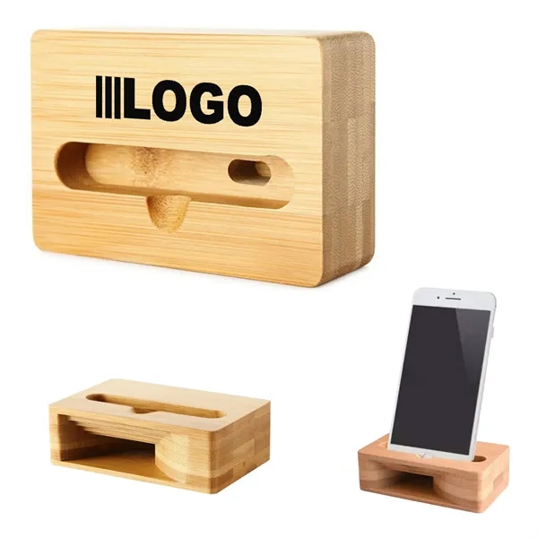Wooden Sound Amplifier Cell Phone Stand Holder - Wooden Sound Amplifier Cell Phone Stand Holder - Image 0 of 2