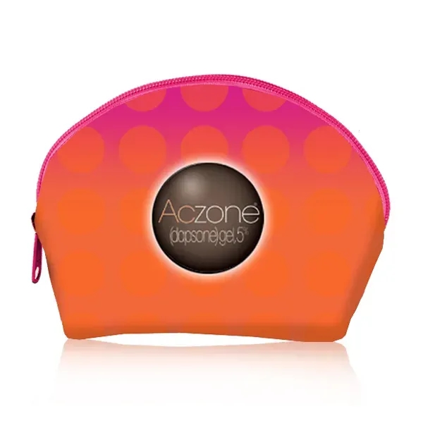Half Moon Cosmetic Bag with Clear Vinyl Overlay - Half Moon Cosmetic Bag with Clear Vinyl Overlay - Image 4 of 7