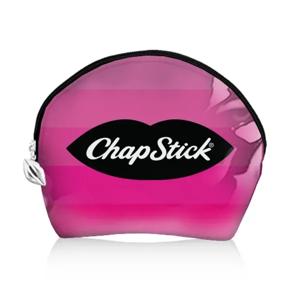 Half Moon Cosmetic Bag with Clear Vinyl Overlay - Half Moon Cosmetic Bag with Clear Vinyl Overlay - Image 5 of 7