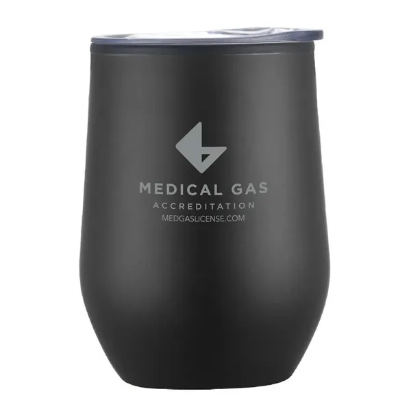 12 oz. Stainless Coffee Stemless Wine Tumbler w/ Lid - 12 oz. Stainless Coffee Stemless Wine Tumbler w/ Lid - Image 3 of 7