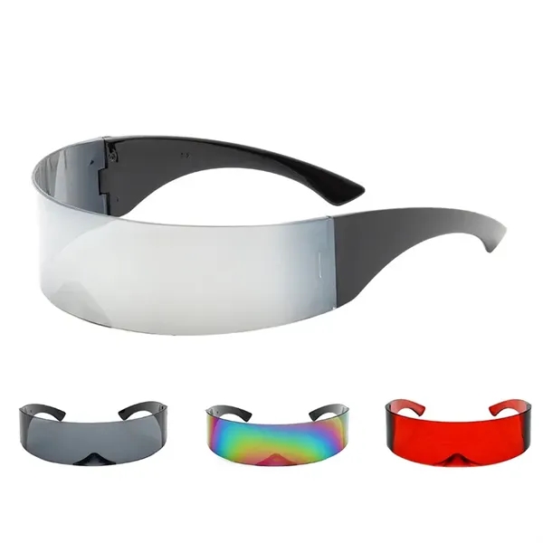 Futuristic Space Cadet Mono Lens Shield Sunglasses - Futuristic Space Cadet Mono Lens Shield Sunglasses - Image 0 of 3