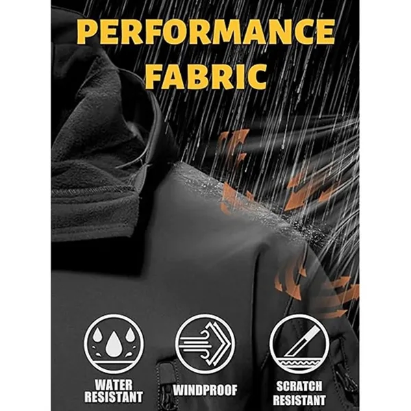 Winter Warm Fleece Softshell Hooded Jacket - Winter Warm Fleece Softshell Hooded Jacket - Image 4 of 4