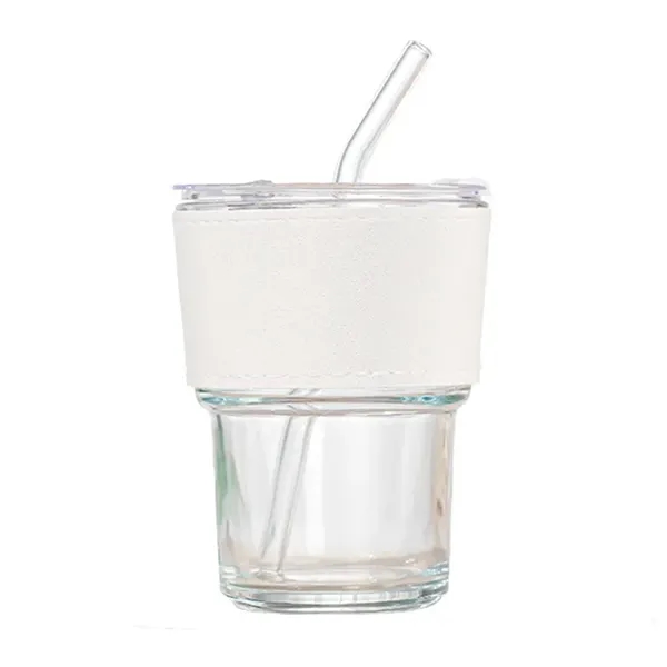 Bamboo Glass Coffee Drink Cup With Straw - Bamboo Glass Coffee Drink Cup With Straw - Image 2 of 3