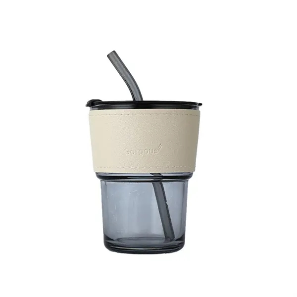 Bamboo Glass Coffee Drink Cup With Straw - Bamboo Glass Coffee Drink Cup With Straw - Image 3 of 3