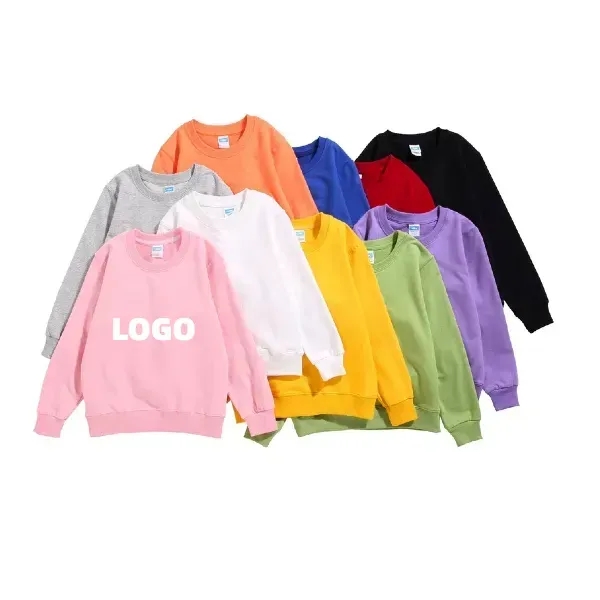 Casual Round Neck Long Sleeve Solid Color Sweatshirt - Casual Round Neck Long Sleeve Solid Color Sweatshirt - Image 1 of 5