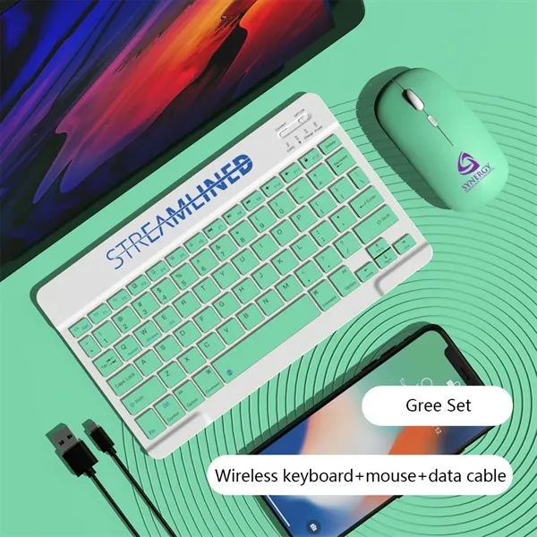 10"Bluetooth Keyboard + wireless mouse set - 10"Bluetooth Keyboard + wireless mouse set - Image 2 of 7