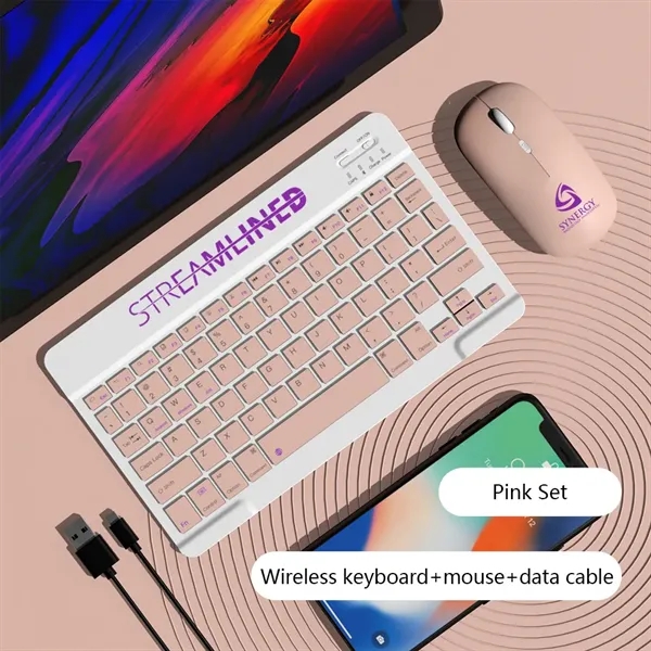 10"Bluetooth Keyboard + wireless mouse set - 10"Bluetooth Keyboard + wireless mouse set - Image 3 of 7