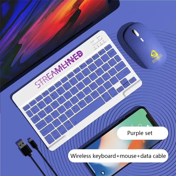 10"Bluetooth Keyboard + wireless mouse set - 10"Bluetooth Keyboard + wireless mouse set - Image 4 of 7