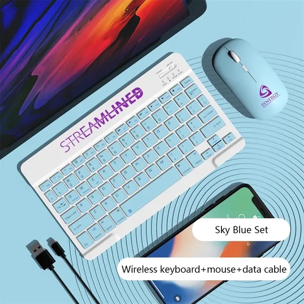 10"Bluetooth Keyboard + wireless mouse set - 10"Bluetooth Keyboard + wireless mouse set - Image 5 of 7