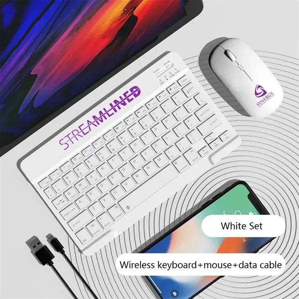 10"Bluetooth Keyboard + wireless mouse set - 10"Bluetooth Keyboard + wireless mouse set - Image 6 of 7