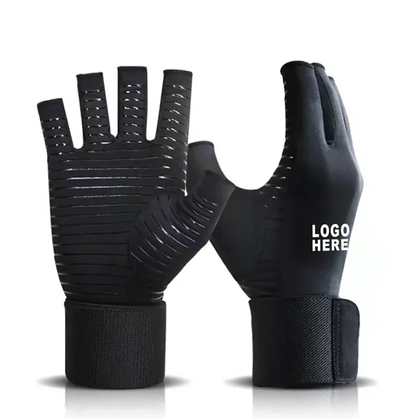 Sports Fitness Training Wrist Guard Half-finger Gloves - Sports Fitness Training Wrist Guard Half-finger Gloves - Image 0 of 4