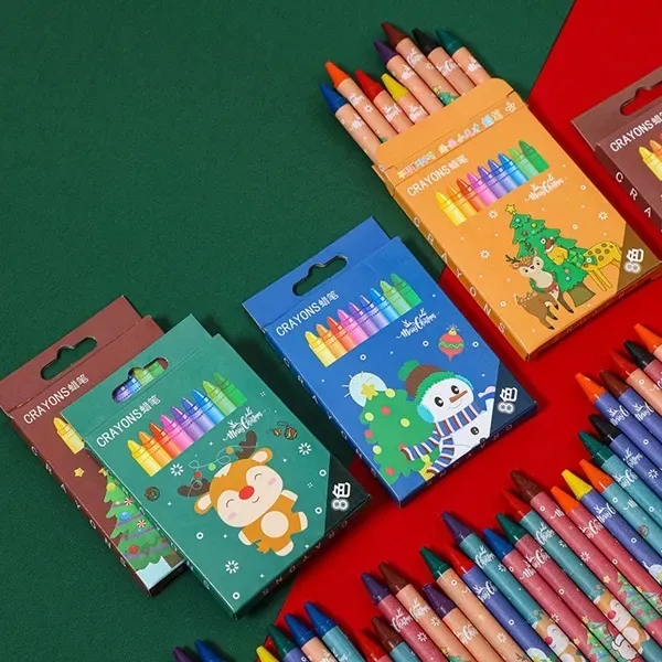 8-Color Christmas Crayon Set - 8-Color Christmas Crayon Set - Image 0 of 2