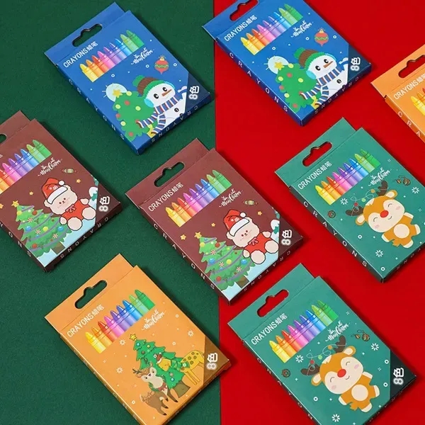 8-Color Christmas Crayon Set - 8-Color Christmas Crayon Set - Image 1 of 2