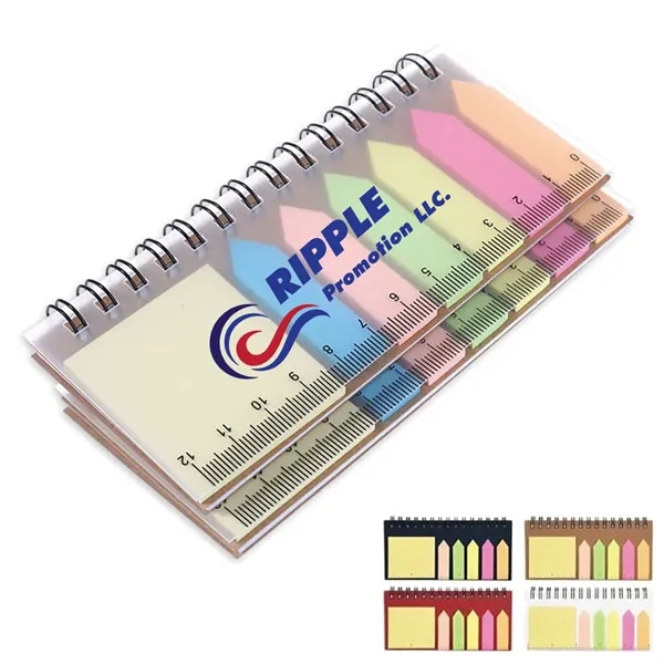 Notebook W/ sticky note Ruler Multicolor Multi-Use Desk Set - Notebook W/ sticky note Ruler Multicolor Multi-Use Desk Set - Image 0 of 4