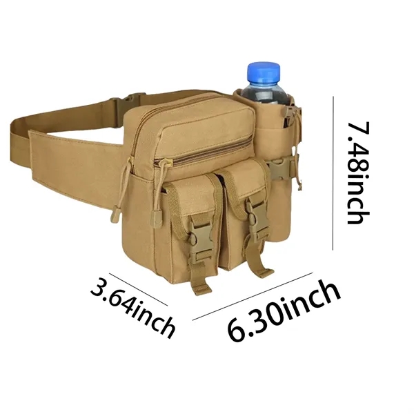 Waist Bag Military Fanny Waterproof with Water Bottle Holder - Waist Bag Military Fanny Waterproof with Water Bottle Holder - Image 1 of 4