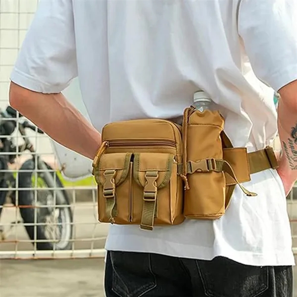 Waist Bag Military Fanny Waterproof with Water Bottle Holder - Waist Bag Military Fanny Waterproof with Water Bottle Holder - Image 3 of 4