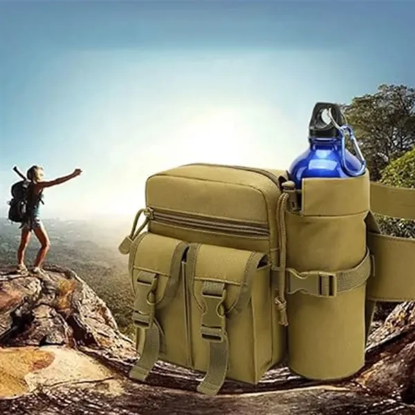 Waist Bag Military Fanny Waterproof with Water Bottle Holder - Waist Bag Military Fanny Waterproof with Water Bottle Holder - Image 4 of 4