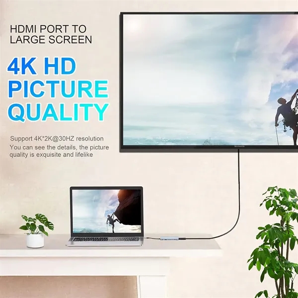 USB C HUB Adapter 11 in 1 Dongle with 4K HDMI VGA Type C PD - USB C HUB Adapter 11 in 1 Dongle with 4K HDMI VGA Type C PD - Image 3 of 7