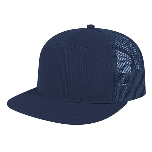 7 Panel Trucker Mesh Back Cap - 7 Panel Trucker Mesh Back Cap - Image 6 of 11