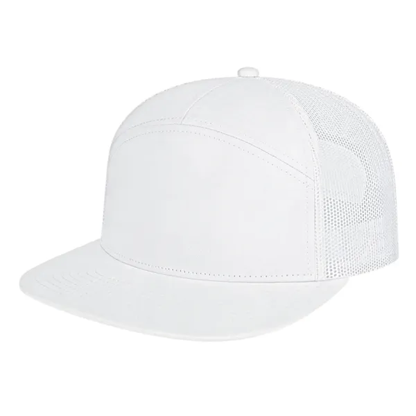 7 Panel Trucker Mesh Back Cap - 7 Panel Trucker Mesh Back Cap - Image 9 of 12