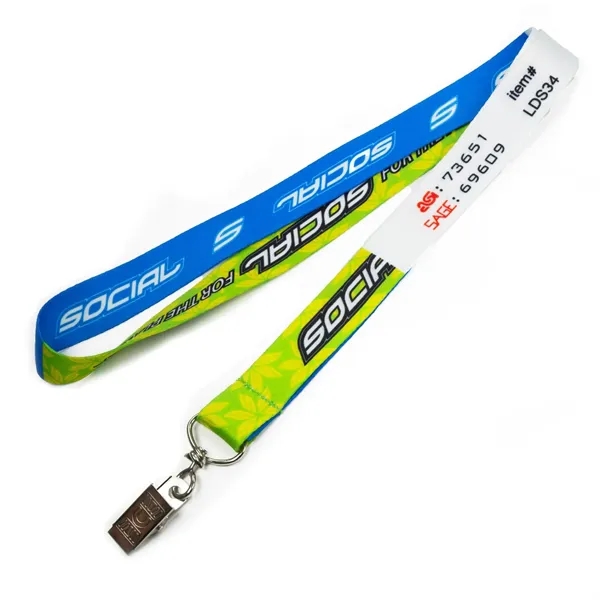 3/4" Full Color Sublimation Lanyard - 3/4" Full Color Sublimation Lanyard - Image 6 of 8