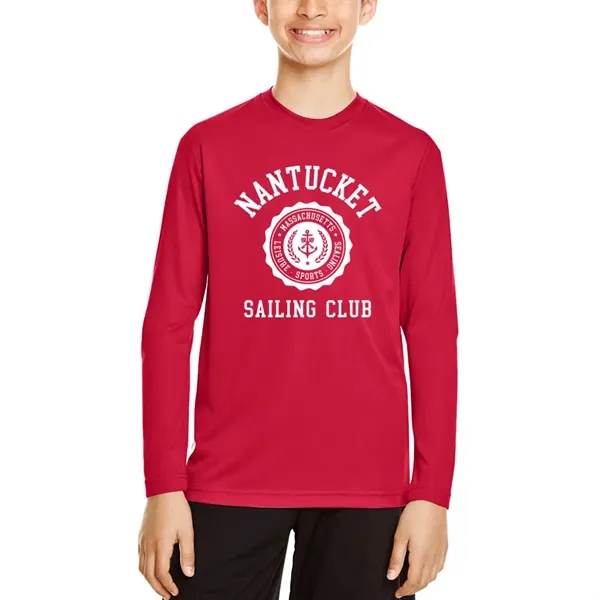 Team 365 Youth Zone Performance Long Sleeve Shirt - Team 365 Youth Zone Performance Long Sleeve Shirt - Image 12 of 14