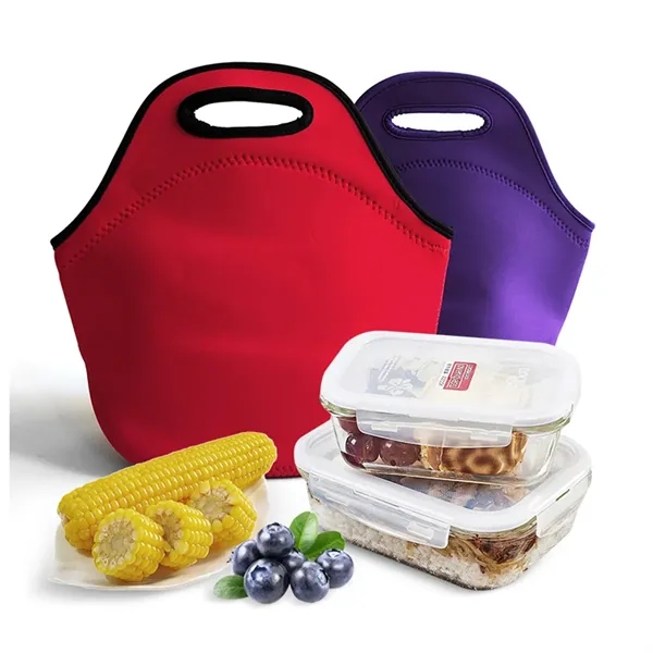 Neoprene Insulated Lunch Leak Proof Tote Lunch Cooler Bag - Neoprene Insulated Lunch Leak Proof Tote Lunch Cooler Bag - Image 3 of 5