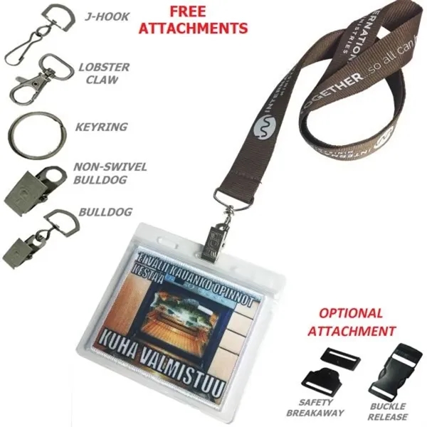 Lanyards with Badge Holder Combo Clear Vinyl - Lanyards with Badge Holder Combo Clear Vinyl - Image 0 of 5