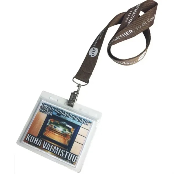 Lanyards with Badge Holder Combo Clear Vinyl - Lanyards with Badge Holder Combo Clear Vinyl - Image 4 of 5